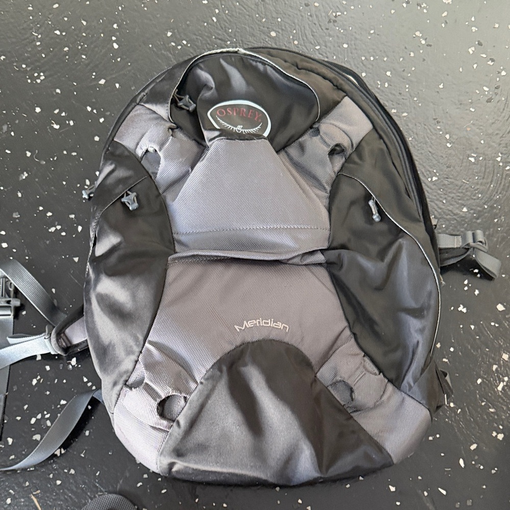 Osprey Meridian Black and Gray Backpack